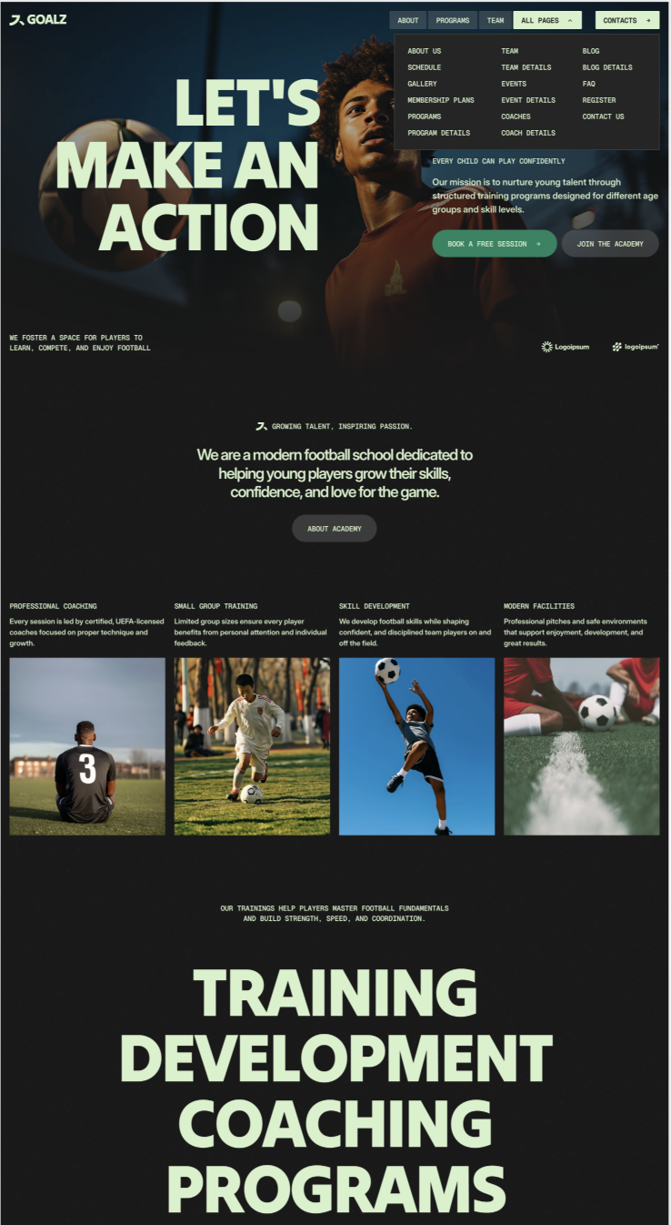 Consultant website portfolio example