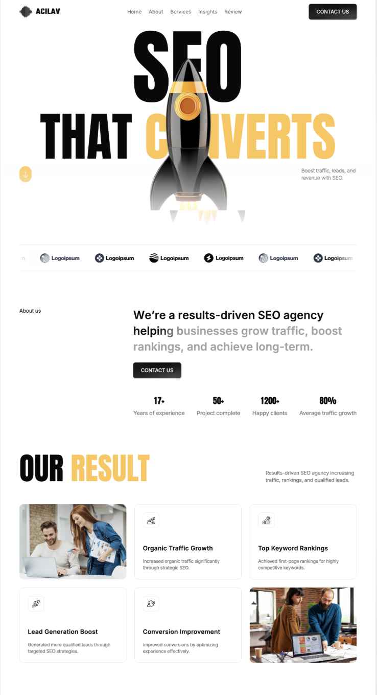 Creator brand website portfolio example